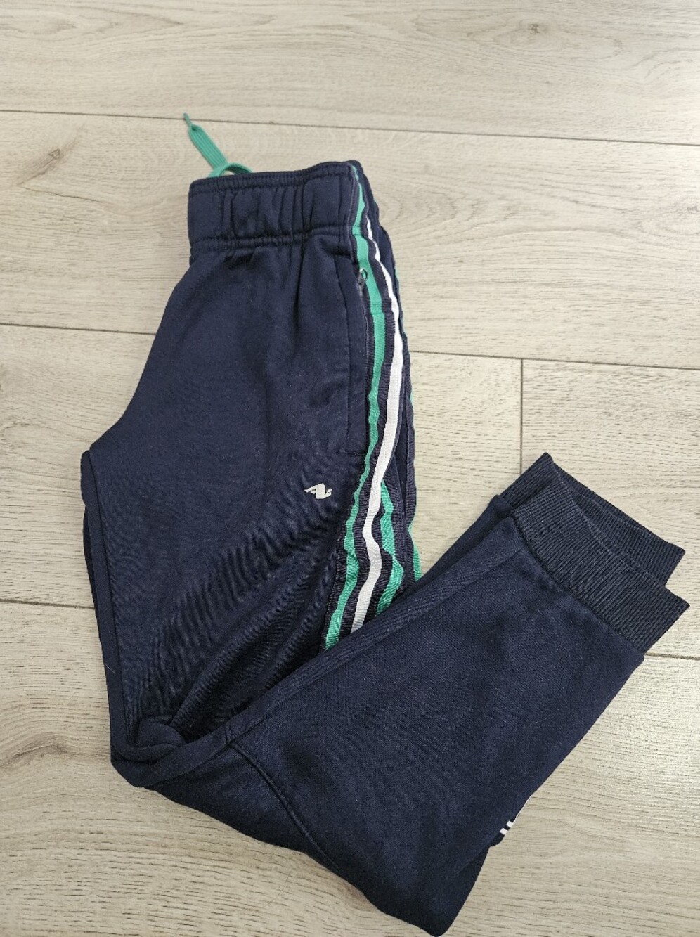 Athletic Works Boys Navy Blue Side Stripe Dri-More Track Jogger Pants Size M 7-8